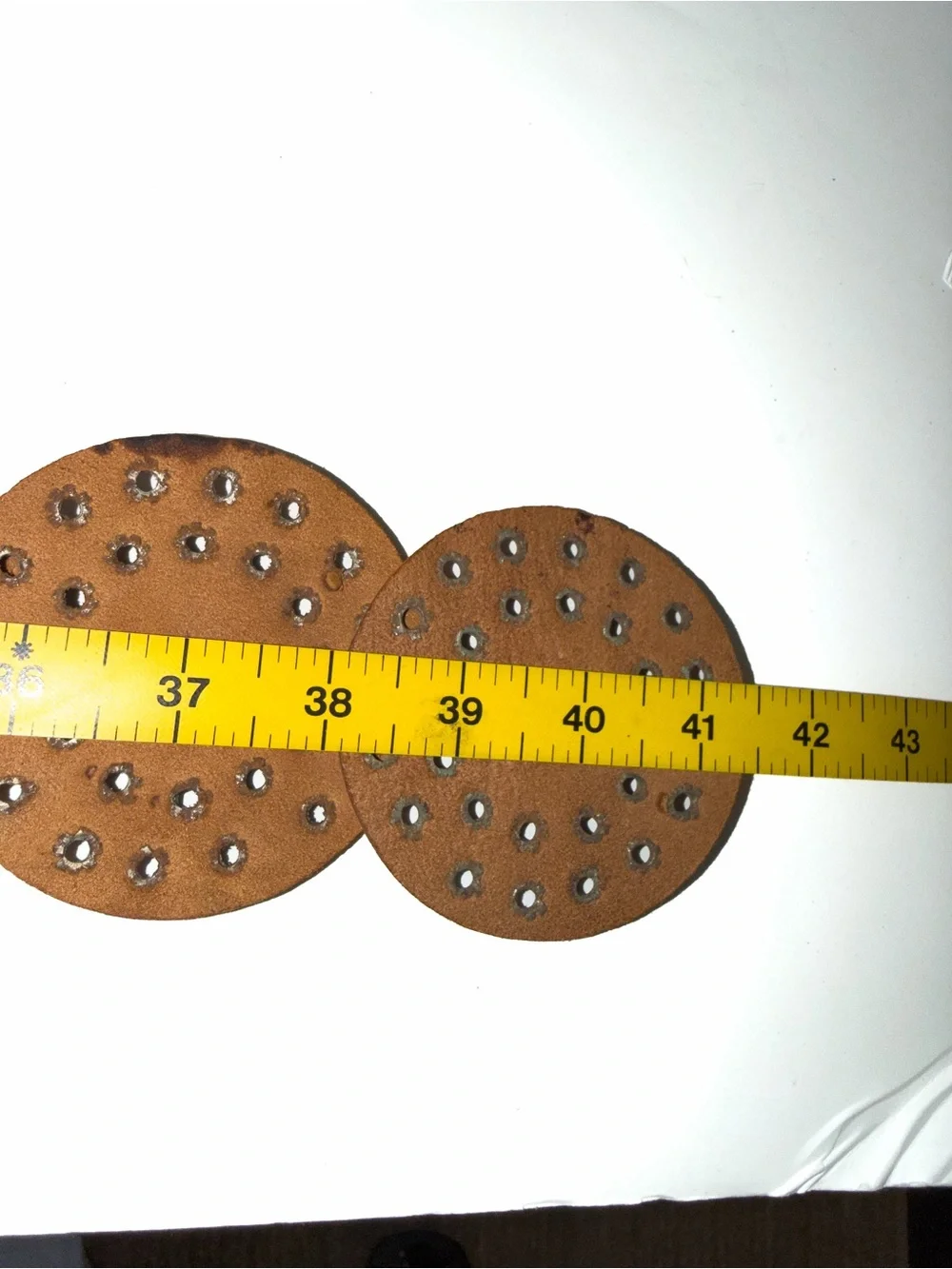 Boho Brown Leather Concho Waist Belt with Brass Medallion - Picture 7 of 12